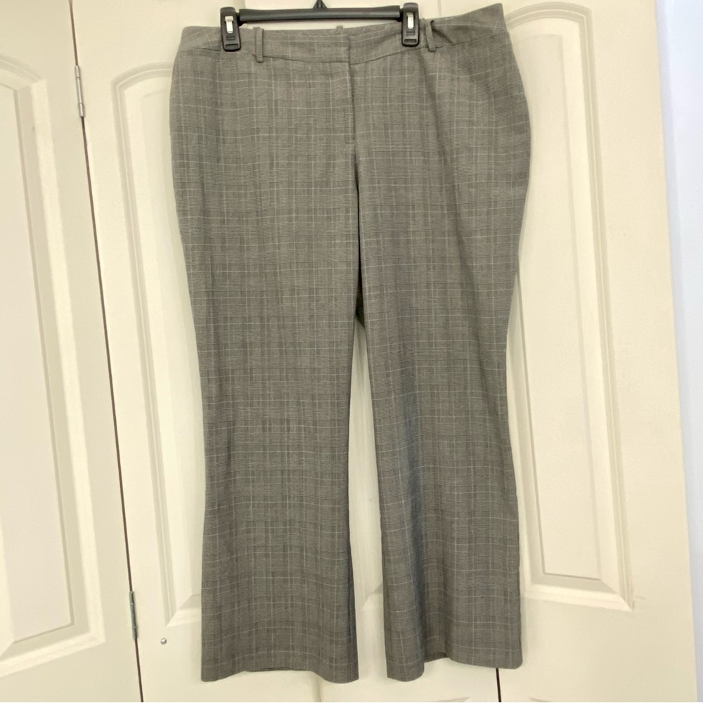 Worthington curvy fit gray plaid dress pants size 18W.